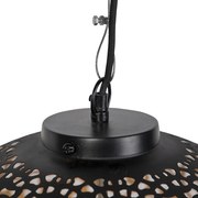 Candeeiro de suspensão oriental preto com dourado 45 cm - Radiante Oriental