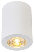 Foco de superfície moderno branco 7,5cm GU10 50mm - Tuba Design,Moderno