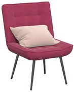 vidaXL Cadeira de relaxamento 64x74x84 cm veludo vermelho bordeaux