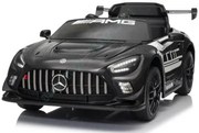 Carrinho de passeio licenciado Mercedes-AMG GT3 para crianças com controle remoto 3 velocidades branco