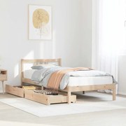 vidaXL Cama sem colchão 90x190 cm madeira de pinho maciça