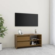 vidaXL Móvel de TV 80x31x39 cm pinho maciço castanho mel