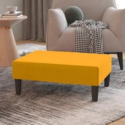 vidaXL Apoio de pés 78x56x32 veludo amarelo