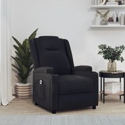 vidaXL Poltrona elevatória couro artificial preto