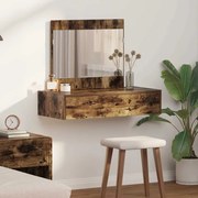 vidaXL mesa de maquilhagem suspensa Carvalho Fumado 83x40x70 cm