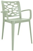 Cadeira Venus Verde Pastel c/braços - Pack com 20 cadeiras