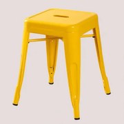 Banco Baixo Empilhável De 45 Cm Em Aço Lix Amarelo Intenso - Sklum