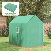Lona de substituição para estufa de jardim (NÃO INCLUIDA) 140 x 213 x 190 cm com janela e porta anti-UV para o jardim Verde