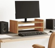 vidaXL Suporte monitor 50x27x20cm derivados madeira carvalho artisiano