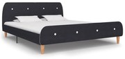 vidaXL Estrutura de cama 160x200 cm tecido cinzento-escuro