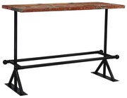 Mesa de bar madeira recuperada maciça multicor 150x70x107 cm