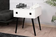 Mesa de Xadrez Chesso – Branco e Preto – 50x60x50 cm