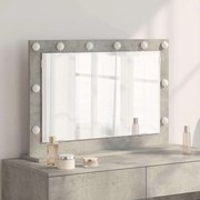 vidaXL Espelho de Maquiagem Cinza Concreto Vidro 80 x 55 x 18 cm Espelho