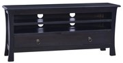 vidaXL Móvel de TV 100x30x45 cm mogno maciço castanho café preto-claro