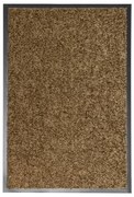 vidaXL Tapete de porta lavável 40x60 cm castanho