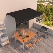 vidaXL Toldo retrátil automático 400x350 cm antracite