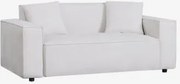 Sofá De 2 Lugares Em Chenille Basian Chenille Branco Quebrado - Sklum