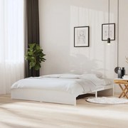 vidaXL Estrutura de cama super king pinho maciço 180x200 cm branco