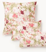 Fronha de almofada em cetim de algodão com padrão floral Anthea