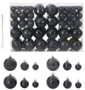 Enfeites de Natal 100 pcs Ø3/4/6 cm preto