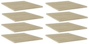 vidaXL Prateleiras estante 8pcs 40x50x1,5cm contraplacado cor carvalho
