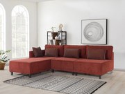 Sofá-Cama de Canto Matris – Vermelho Claret – 285x90x192 cm
