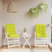 vidaXL Almofadões cadeira encosto baixo 2 pcs oxford verde brilhante