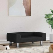 vidaXL Cama para cães 70x45x26,5 cm veludo preto
