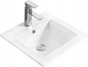 Mexen Stella lavatório embutido no tampo 41 x 41 cm, branco - 25454100