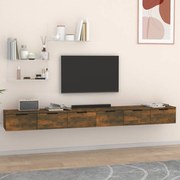 vidaXL Armários de parede 2pcs 102x30x20cm derivados de madeira fumado