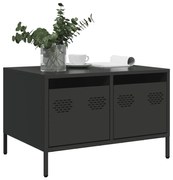 vidaXL Móvel de TV 68x50x43,5 cm aço laminado a frio preto