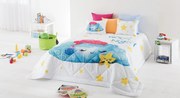 Edredom infantil Goodnight - Edredom infantil com almofadas: Colchas edredão 250x260 cm + 2 almofadas cheias 45x60 cm, com enchimento de 200 gr./m2 para primavera / outono