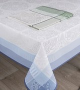 Toalhas de mesa anti nódoas 100% algodão - Malta 2024 Fateba: Azul 1 Toalha de mesa 150x300 cm