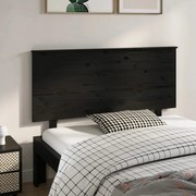 vidaXL Cabeceira de cama 139x6x82,5 cm pinho maciço preto
