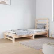 Estrutura sofá-cama de puxar 2x(90x190) cm pinho maciço