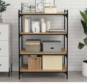 vidaXL Estante de Prateleira 4 pcs Castanho 80 x 40 x 1,5 cm