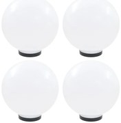 vidaXL Candeeiros esféricos LED 4 pcs 30 cm PMMA