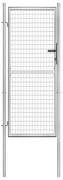 vidaXL Portão de jardim em aço galvanizado 105x250 cm prateado