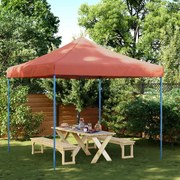 Tenda para festas pop-up dobrável 292x292x315 cm terracotta