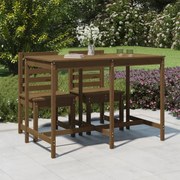 vidaXL Mesa de jardim 159,5x82,5x110 cm pinho maciço castanho-mel