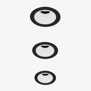 Pack De 3 Downlights Led Embutidos Com Molduras Redondas Ø5 Cm Em Alumínio Luisiana Preto - Branco & Branco 3000k & 3 W & 19º - Sklum