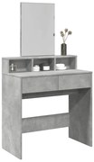 vidaXL Toucador com espelho 80x41x144,5 cm cinzento cimento