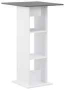 vidaXL Mesa de bar 60x60x110 cm branco e antracite