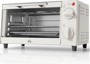 HOMCOM Mini Forno Elétrico 9L com Temperatura Ajustável até 230°C Temporizador 60 min e Bandeja para Assar 35x24,6x20 cm Creme | Aosom Portugal