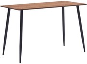 vidaXL Mesa de jantar 120x60x75 cm MDF castanho