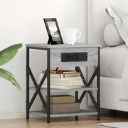 vidaXL Armário de Cabeceira Cinza Sonoma 41 x 31 x 51 cm