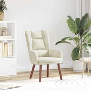 Cadeira Relaxante vidaXL Veludo Creme