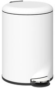 HOMCOM Balde de Lixo para Cozinha 20L com Pedal Tampa com Fechamento Suave e Cubo Amovível 36x30x44 cm Creme