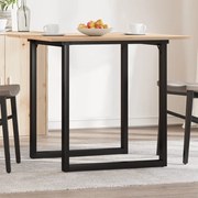 vidaXL Mesa de jantar estrutura em O 90x90x75 cm pinho e aço