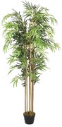 vidaXL Árvore de bambu artificial 1095 folhas 150 cm verde
